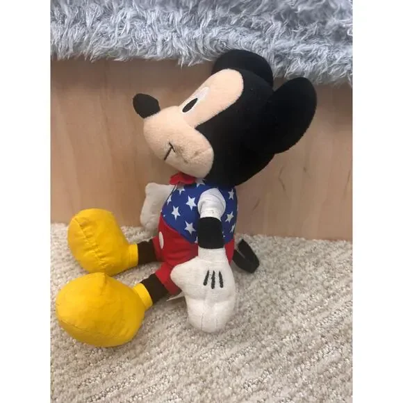 Disney Mickey Mouse Plush Patriotic Outfit Stars Stripes Just Play 9” - Picture 6 of 7
